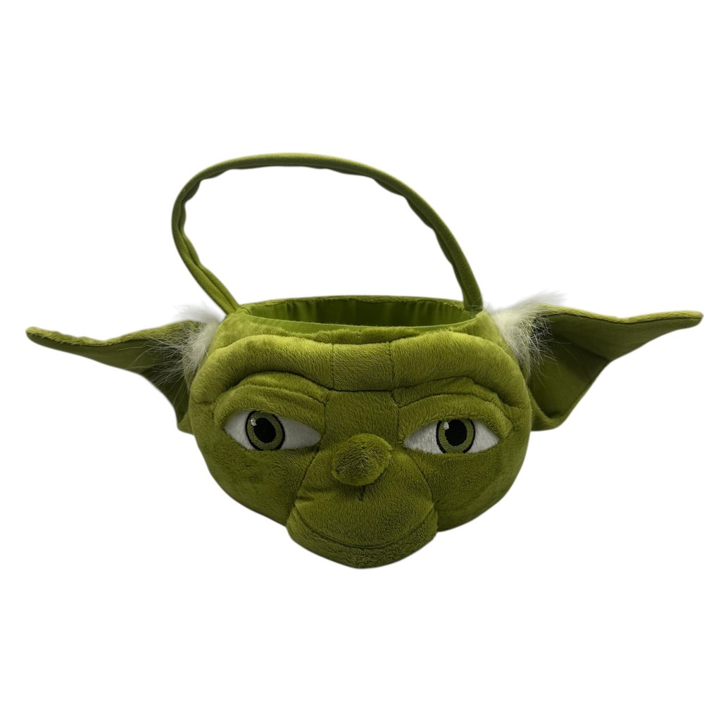 Star Wars Yoda Plush Halloween Treat Bucket Green Jedi Master Candy Basket Kids